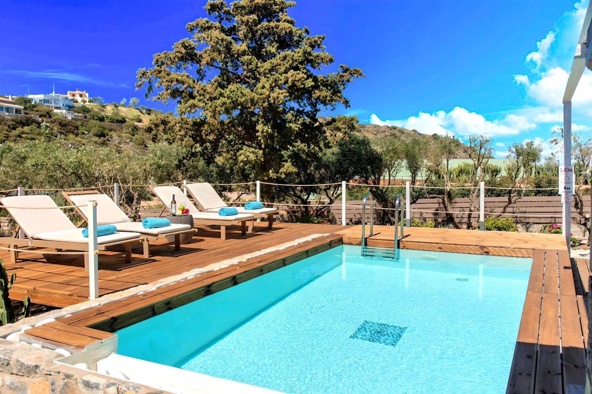 Cretan Lodge Heated Pool Ágios Nikólaos Eksteriør billede